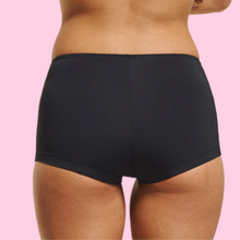 Load image into Gallery viewer, TEENS FIRST PERIOD SWIM BOYLEG BRIEF BLACK