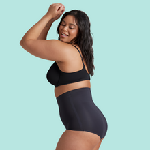 Load image into Gallery viewer, ADULT HIGH WAISTED SHAPER PERIOD BRIEF BLACK