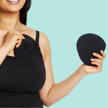 Load image into Gallery viewer, MATERNITY REUSABLE NURSING PADS BLACK