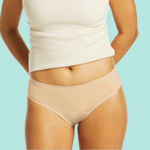Load image into Gallery viewer, ADULTS SEAMFREE PERIOD BIKINI BRIEF NUDE