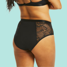 Load image into Gallery viewer, LUXE LACE PERIOD MIDI BRIEF BLACK