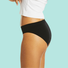 Load image into Gallery viewer, ADULTS SEAMFREE PERIOD BIKINI BRIEF BLACK