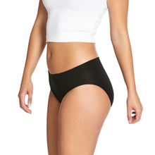 Load image into Gallery viewer, SIDE SEAMFREE PERIOD BIKINI BRIEF BLACK