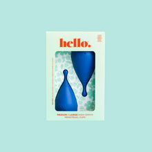 Load image into Gallery viewer, THE HELLO CUP™ HIGH CERVIX CUP MEDIUM AND LARGE DOUBLE BOX