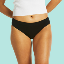 Load image into Gallery viewer, ADULTS SEAMFREE PERIOD BIKINI BRIEF BLACK