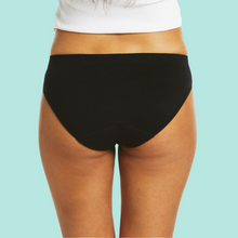 Load image into Gallery viewer, ADULTS SEAMFREE PERIOD BIKINI BRIEF BLACK