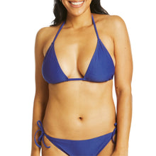 Load image into Gallery viewer, ADULTS SWIM TEXTURED TRIANGLE BIKINI TOP IN ELECTRIC BLUE