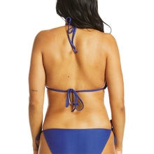 Load image into Gallery viewer, ADULTS SWIM TEXTURED TRIANGLE BIKINI TOP IN ELECTRIC BLUE