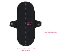 Load image into Gallery viewer, REUSABLE PANTY LINER BLACK