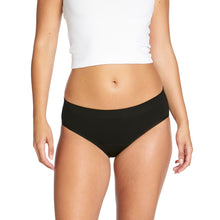 Load image into Gallery viewer, SIDE SEAMFREE PERIOD BIKINI BRIEF BLACK
