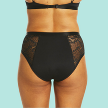 Load image into Gallery viewer, LUXE LACE PERIOD MIDI BRIEF BLACK
