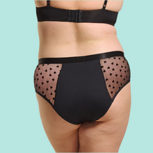 Load image into Gallery viewer, ADULT LUXE SELF LOVE MIDI PERIOD BRIEF BLACK
