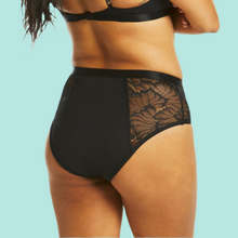 Load image into Gallery viewer, LUXE LACE PERIOD MIDI BRIEF BLACK
