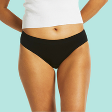 Load image into Gallery viewer, ADULTS SEAMFREE PERIOD BIKINI BRIEF BLACK
