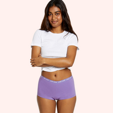 Load image into Gallery viewer, TEENS FIRST PERIOD SHORTIES BRIEF VIOLET
