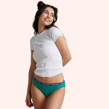 Load image into Gallery viewer, TEENS FIRST PERIOD BIKINI TEAL GINGHAM
