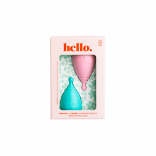 Load image into Gallery viewer, THE HELLO CUP™ AVERAGE CERVIX CUP MEDIUM AND LARGE DOUBLE BOX
