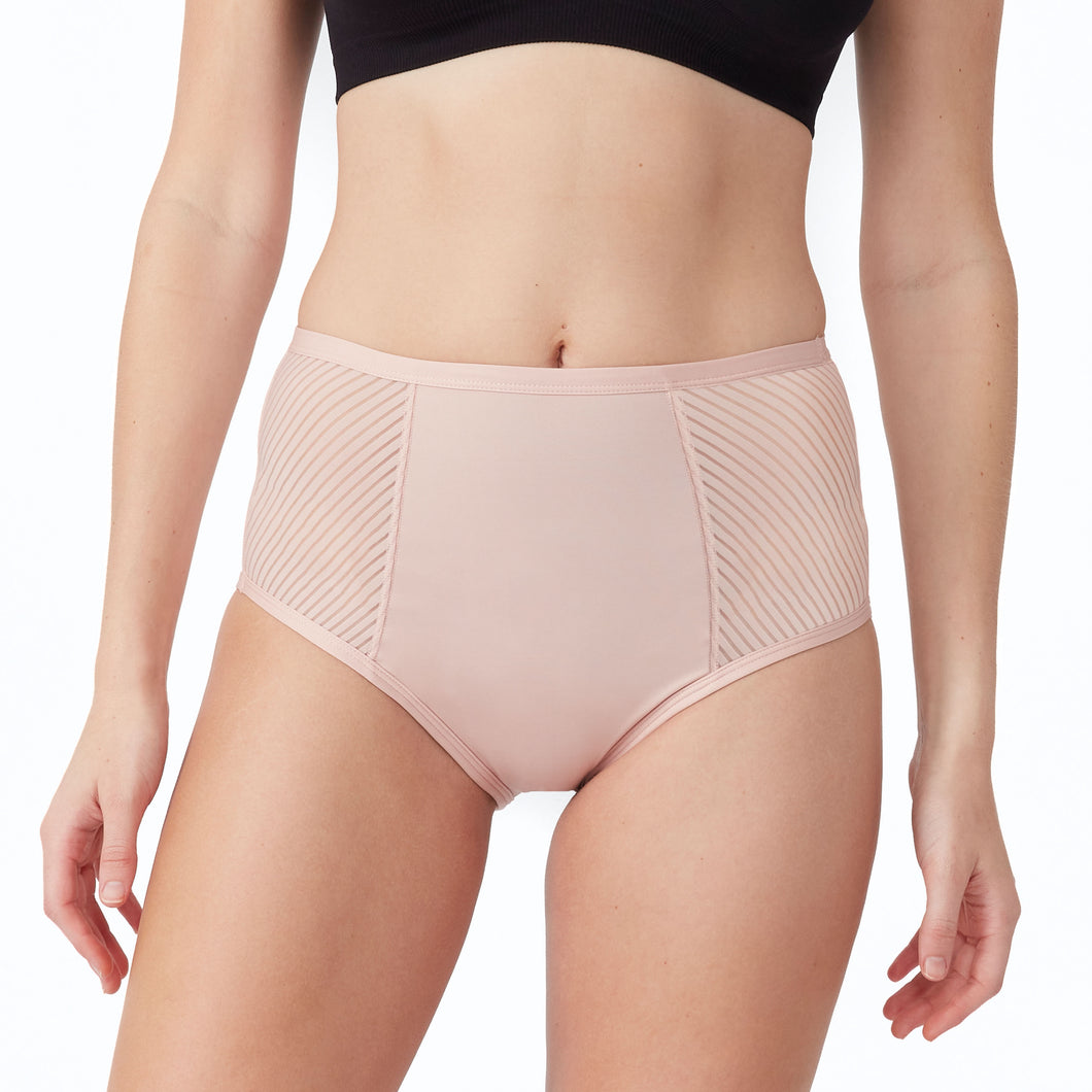 ADULT LUXE PERIOD FULL BRIEF PUTTY PINK